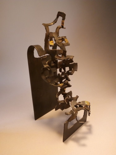 Skulptur mit dem Titel "Sans titre" von François Schwoebel, Original-Kunstwerk, Metalle