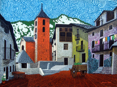 Painting titled "ORDINO nostálgicos…" by Sciortino, Original Artwork, Acrylic Mounted on Wood Panel