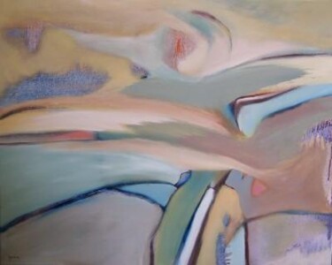 Painting titled "Outcropping" by Scott Spencer, Original Artwork, Oil Mounted on Wood Stretcher frame