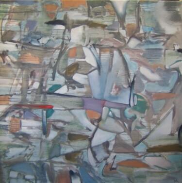 Painting titled "Fly Fishing" by Scott Spencer, Original Artwork, Oil Mounted on Wood Stretcher frame