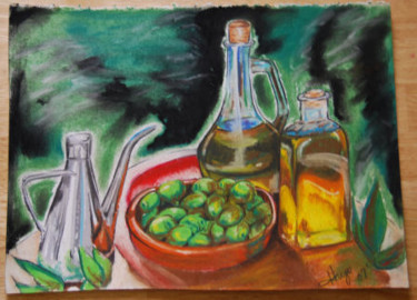 Painting titled "Olive oil" by Scribbles On Paper, Original Artwork
