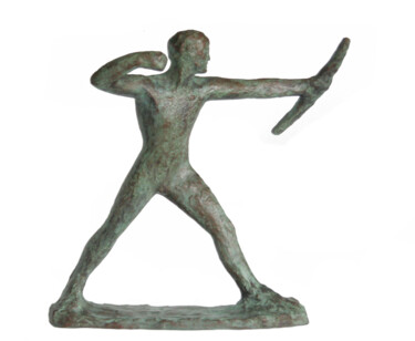 Скульптура под названием "The Big Archer" - Alexander Eremin, Подлинное произведение искусства, Бронза