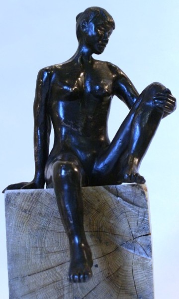 Scultura intitolato "Lasse de poser Bron…" da Reno Sculpteur, Opera d'arte originale, Bronzo