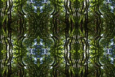 Цифровое искусство под названием "Forest Abstract 48" - Kenneth Grzesik, Подлинное произведение искусства, Цифровая живопись