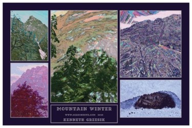 Digitale Kunst getiteld "Mountain Winter Pos…" door Kenneth Grzesik, Origineel Kunstwerk, Foto Montage