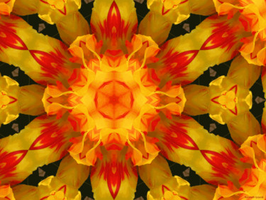 Digital Arts titled "Kaleidoscope Geomet…" by Kenneth Grzesik, Original Artwork, Digital Painting