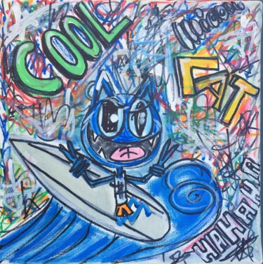 Painting titled "Cool" by Seb Paul Michel, Original Artwork, Acrylic Mounted on Wood Stretcher frame