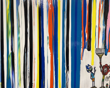 Картина под названием "Vive les coolures" - Seb Paul Michel, Подлинное произведение искусства, Акрил Установлен на Деревянна…