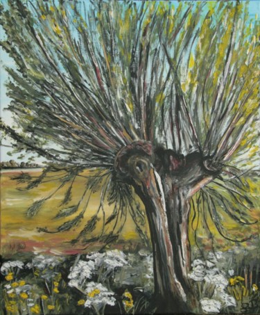 "Solitary willow tre…" başlıklı Tablo Bas Van Bemmel tarafından, Orijinal sanat, Guaş boya
