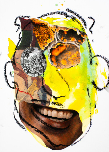 Collages titled "Gasface 4" by Sebastian Herrling, Original Artwork, Collages