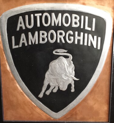 Sculpture titled "Lamborghini sbalzo…" by Sebastian Sa, Original Artwork, Table art