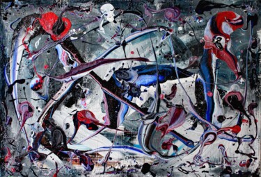 Painting titled "Peinture abstraite…" by Sebastian Stankiewicz, Original Artwork, Acrylic