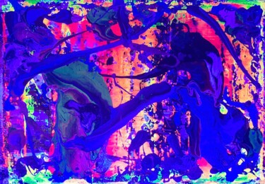 Pintura titulada "UV Peinture abstrai…" por Sebastian Stankiewicz, Obra de arte original, Acrílico