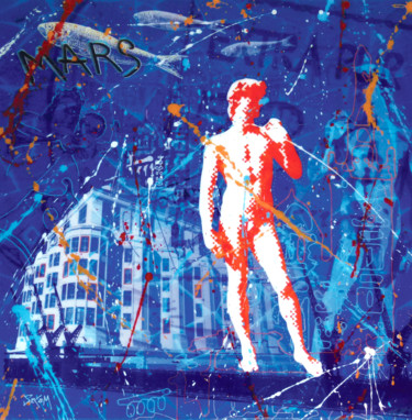 Картина под названием "MARS" - Secam, Подлинное произведение искусства, Акрил Установлен на Алюминий