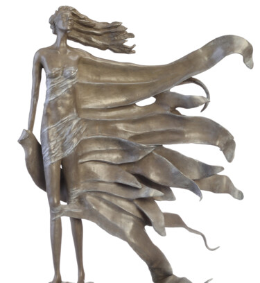 Sculpture titled "Flow" by Seda Eyuboglu, Original Artwork, Bronze