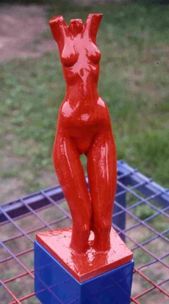 Sculpture intitulée "En rouge" par Jivko Sedlarski, Œuvre d'art originale, Plastique