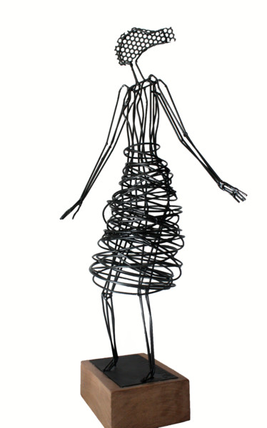 Sculpture titled "La Charmeuse" by Jivko Sedlarski, Original Artwork, Metals