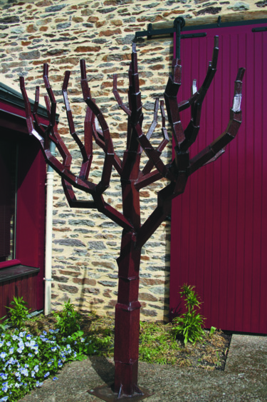 Sculpture intitulée "Arbre Carré" par Jivko Sedlarski, Œuvre d'art originale, Métaux