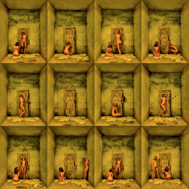Grafika cyfrowa / sztuka generowana cyfrowo zatytułowany „Wall of twelve Doors” autorstwa Николай Седнин (Nicolas Sedninne),…