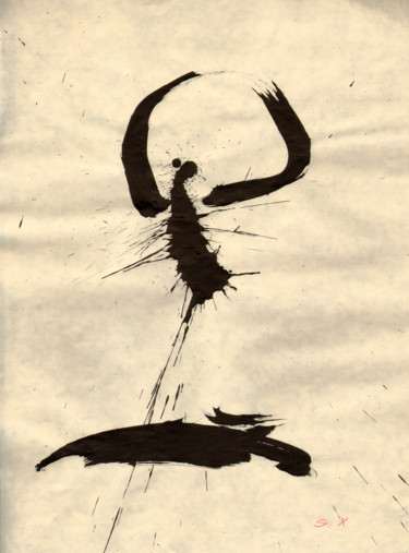 Zeichnungen mit dem Titel "Death on the rise" von Nikolaj Sednin (Nicolas Sedninne), Original-Kunstwerk, Tinte