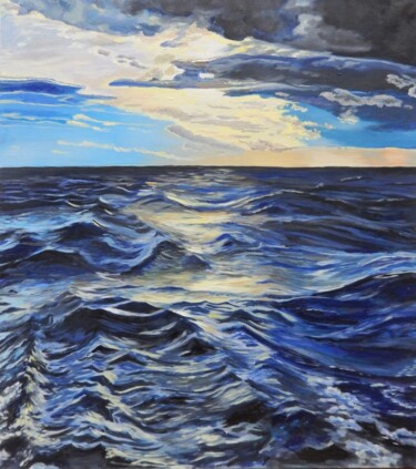 Картина под названием "«Behind the ship».…" - Natalia Fedotovskikh, Подлинное произведение искусства, Масло Установлен на Де…