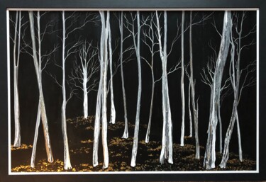 Картина под названием "Golden forest" - Segolene Genoud (SEG'S), Подлинное произведение искусства, Акрил