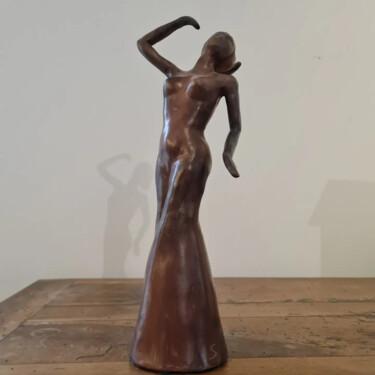 Skulptur mit dem Titel "Naïade II" von Sel Sculpture, Original-Kunstwerk, Terra cotta