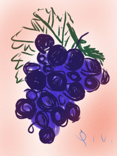 Digital Arts με τίτλο "Сладкий виноград" από Qiwi, Αυθεντικά έργα τέχνης, Ψηφιακή ζωγραφική