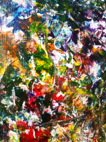 Картина под названием "Kingdom of Flower F…" - Selena Sashina, Подлинное произведение искусства, Акрил Установлен на Деревян…