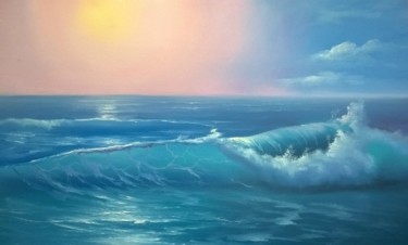 Картина под названием "Волна неудержимая.j…" - Darya Semenova, Подлинное произведение искусства, Масло