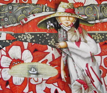 Peinture intitulée "Poppy Fields" par Evgen Semenyuk, Œuvre d'art originale, Huile