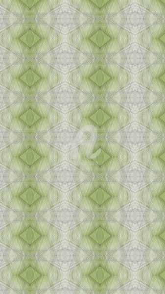 Arts numériques intitulée "Green pattern" par Semihaoner, Œuvre d'art originale, Peinture numérique