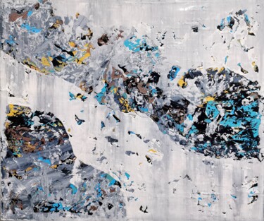 Картина под названием "Abstract 2242" - Alex Senchenko, Подлинное произведение искусства, Акрил Установлен на Деревянная рам…