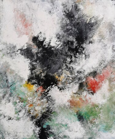 Картина под названием "Abstract 2247" - Alex Senchenko, Подлинное произведение искусства, Акрил Установлен на Деревянная рам…