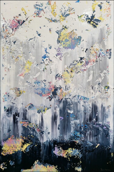 Картина под названием "Abstract 2375" - Alex Senchenko, Подлинное произведение искусства, Акрил Установлен на Деревянная рам…