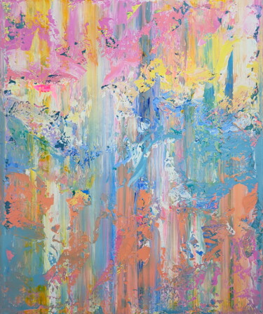 Картина под названием "Abstract 23100" - Alex Senchenko, Подлинное произведение искусства, Акрил Установлен на Деревянная ра…