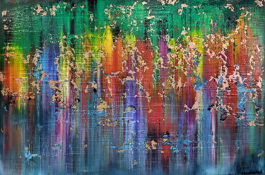 Картина под названием "Abstract 2432" - Alex Senchenko, Подлинное произведение искусства, Акрил Установлен на Деревянная рам…