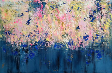 Картина под названием "Abstract 2435" - Alex Senchenko, Подлинное произведение искусства, Акрил Установлен на Деревянная рам…
