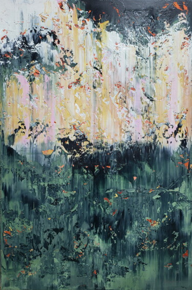 Картина под названием "Abstract 2436" - Alex Senchenko, Подлинное произведение искусства, Акрил Установлен на Деревянная рам…