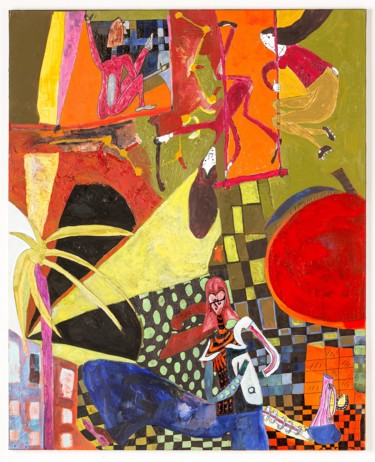 Peinture intitulée "dance floor" par Agnès Marty, Œuvre d'art originale, Acrylique Monté sur Châssis en bois