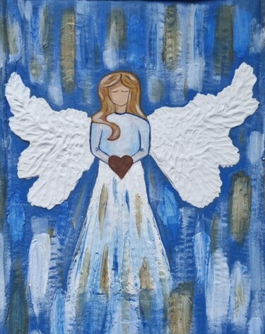 Картина под названием "Ангел" - Senikot, Подлинное произведение искусства, Акрил