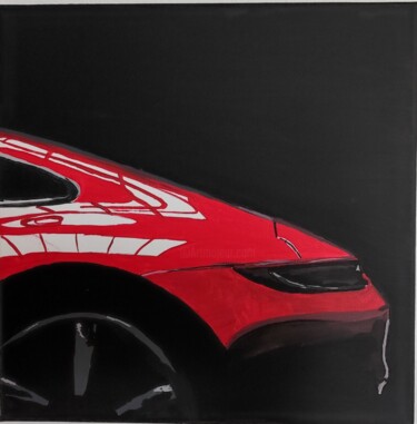 Pintura intitulada "Acrylbild Porsche 9…" por Sepp Wörle, Obras de arte originais, Acrílico