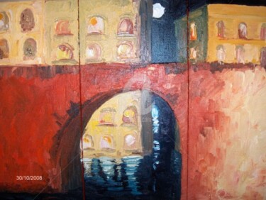 Painting titled "Puente II" by Marcela, Original Artwork