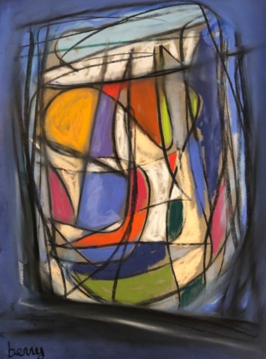 Painting titled "Musee" by Serge Berry, Original Artwork, Pastel