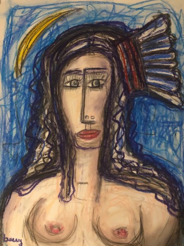 Peinture intitulée "Et Dieu crea la fem…" par Serge Berry, Œuvre d'art originale, Pastel