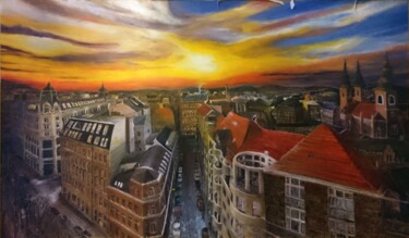 "Coucher de soleil s…" başlıklı Tablo Serge Boisse tarafından, Orijinal sanat, Petrol Ahşap panel üzerine monte edilmiş