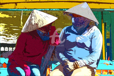 Digitale Kunst getiteld "Chapeaux chinois" door Serge Nouchi, Origineel Kunstwerk, Anders