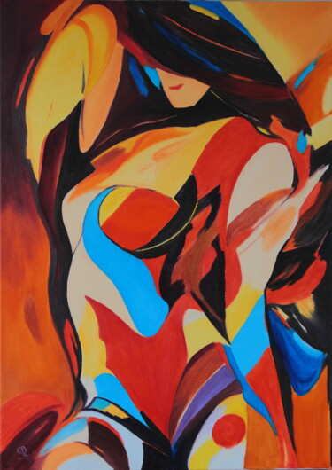 Malerei mit dem Titel "AURA" von Serge Ra, Original-Kunstwerk, Öl