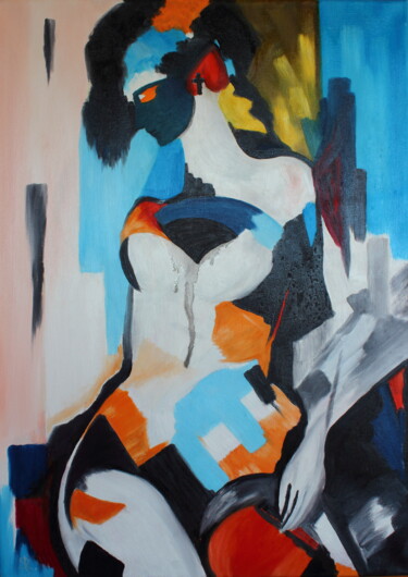 Картина под названием "Aute" - Serge Ra, Подлинное произведение искусства, Масло