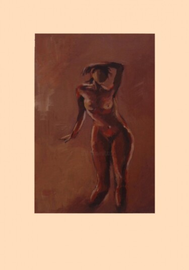 Malerei mit dem Titel "Sarah2" von Serge Salis, Original-Kunstwerk, Pastell